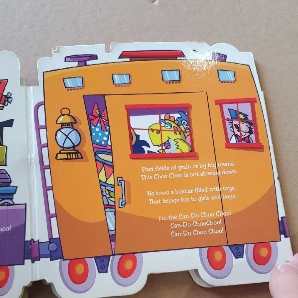 Charlie the Can Do Choo Choo Light & Sound Book - Blue and Yellow Vintage